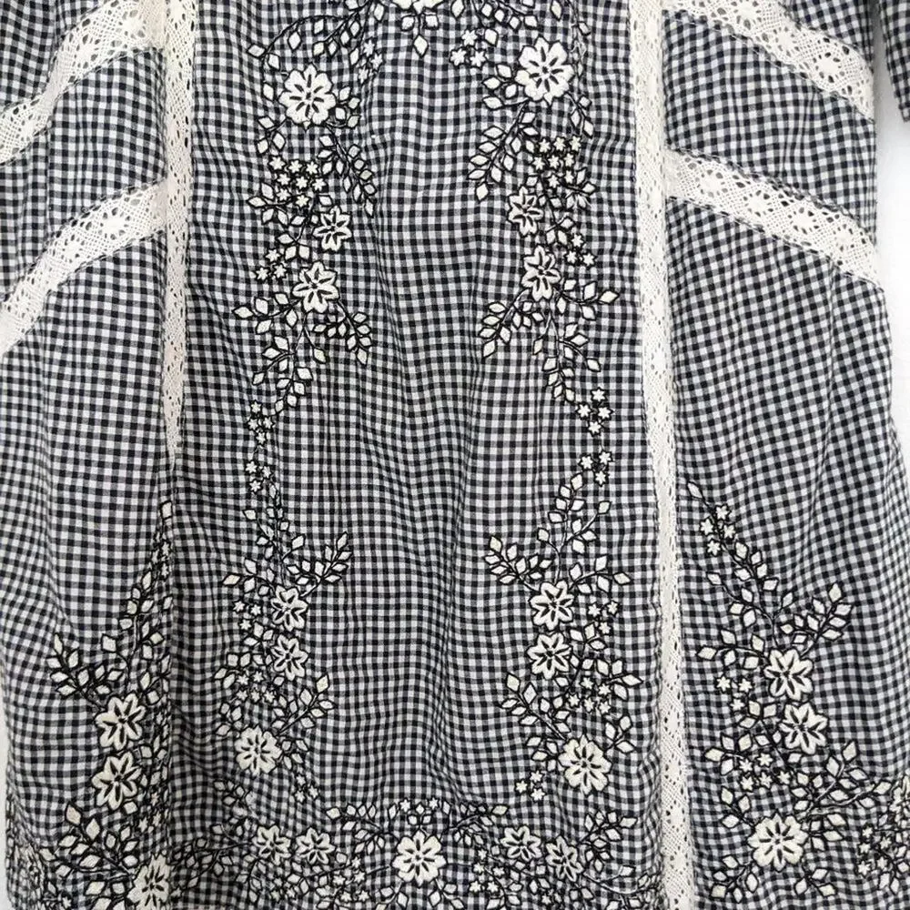 Free People Black & White Sunny Day Shirt Dress